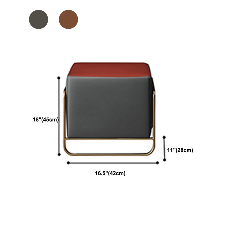Contemporary Faux Leather and Wood 2-Drawer Makeup Vanity Desk