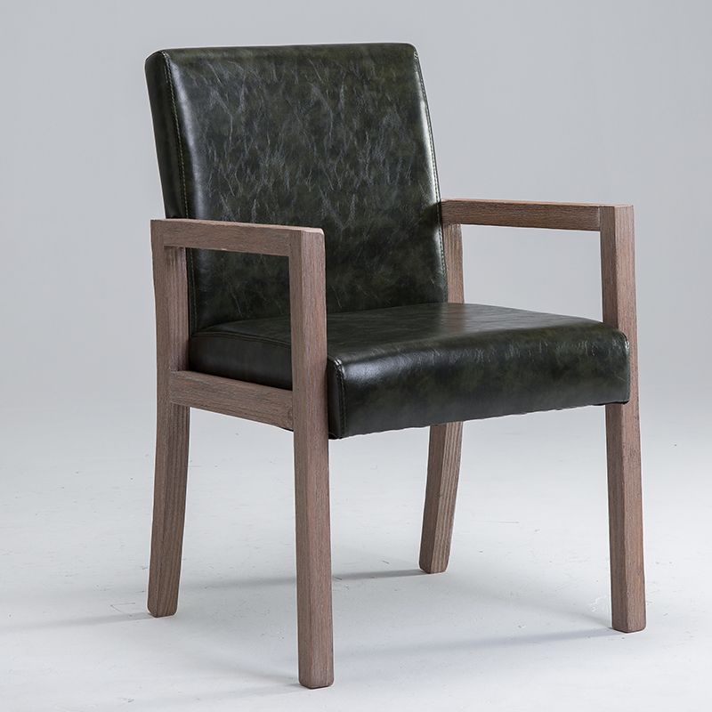Sillón estilo campestre tapizado con respaldo sólido sillón individual de comedor