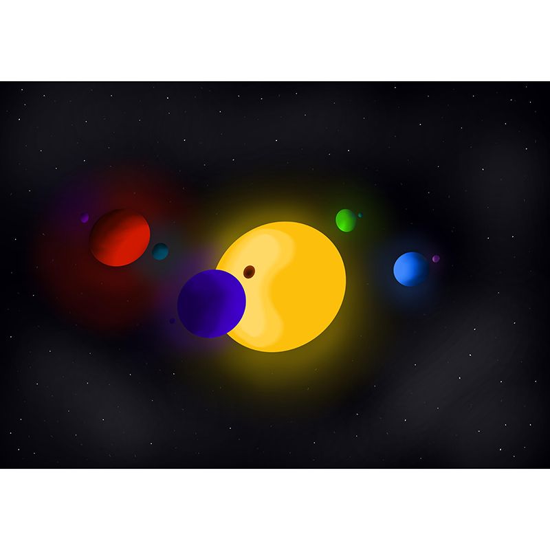 Mural Galaxy Environment Friendly Decorative Mural Novelty Style Universe Wall Mural