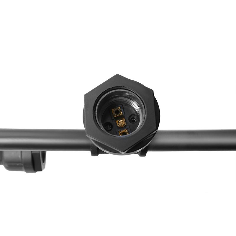 5 Bulbs Wall Lighting Vintage Style Twisted Pipe Metallic Wall Mounted Lamp with Pressure Gauge in Black