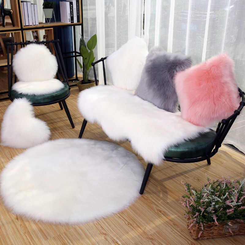 Tapis d'intérieur rond à multicolage à multicolage solide en polyester