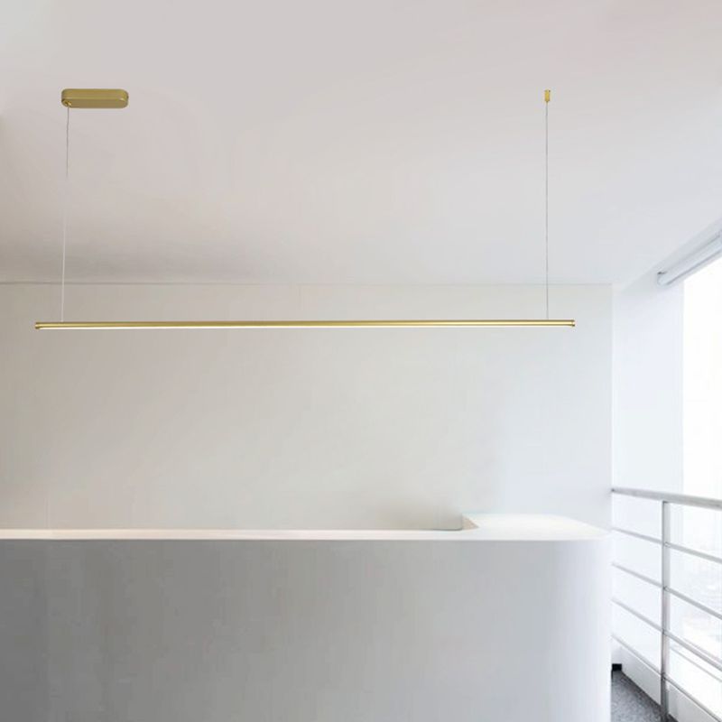 Style moderne en forme linéaire îlot clair métal monomoteur d'éclairage léger de l'île