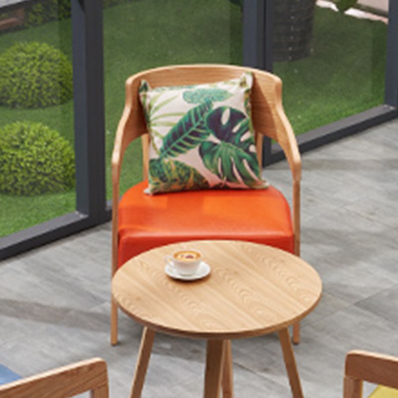 Solid Color Living Room Arms Included Basic Four Leg Square Arms Accent Chair