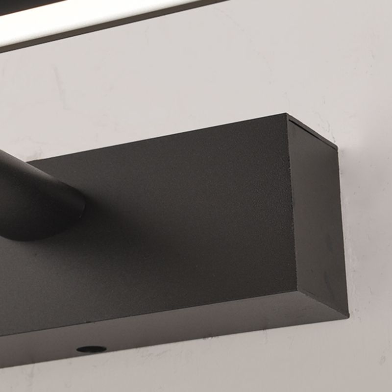 Metal Linear Shape Wall Sconce Modern Style 1 Light Mirror Wall Mount Light for Bathroom