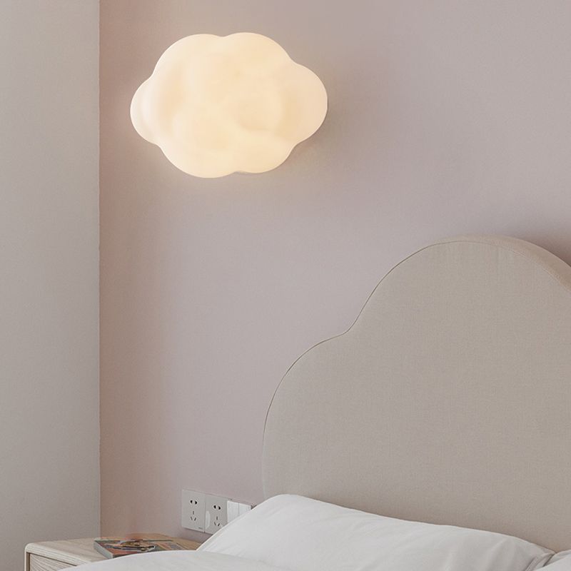 Cartoon Style Iron Wall Light Cloud Shape Wall Lamp for Children's Room