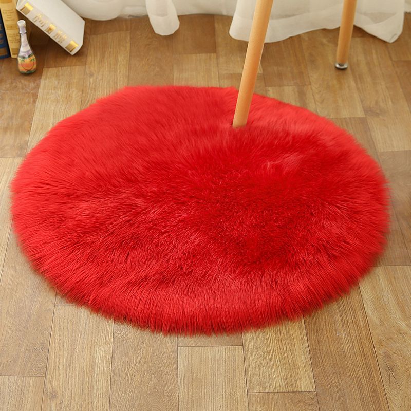 Comfort Girls Room Foot Rug Multicolor Plain Carpet Shag Pet Friendly Machine Washable Non-Slip Rug