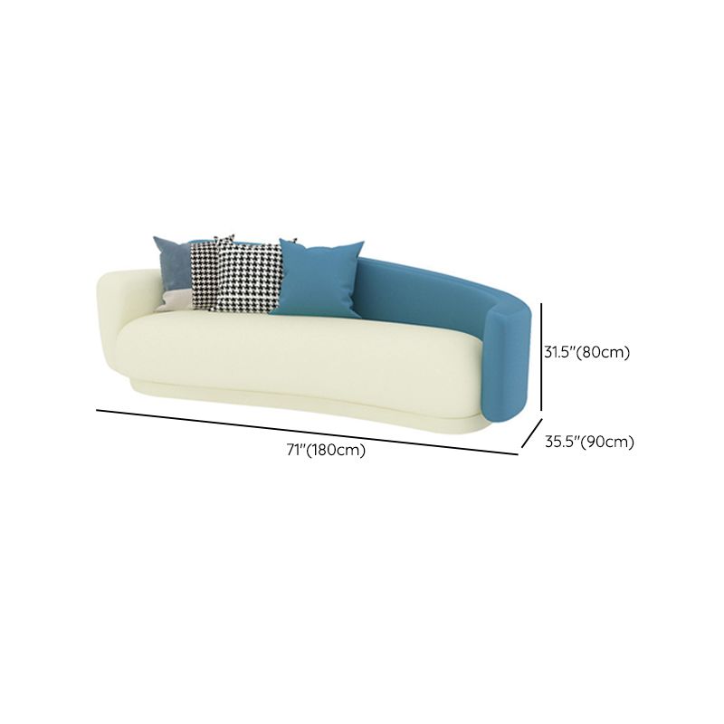 Contemporary Faux Leather Tuxedo Arm Sofa Tight Back Sofa with Pillow