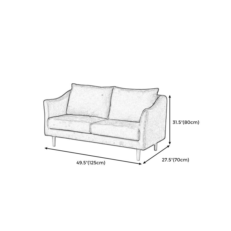 Modern Velvet 2-Seat loveseat met kussen bovenarm voor appartement 31,5 "H