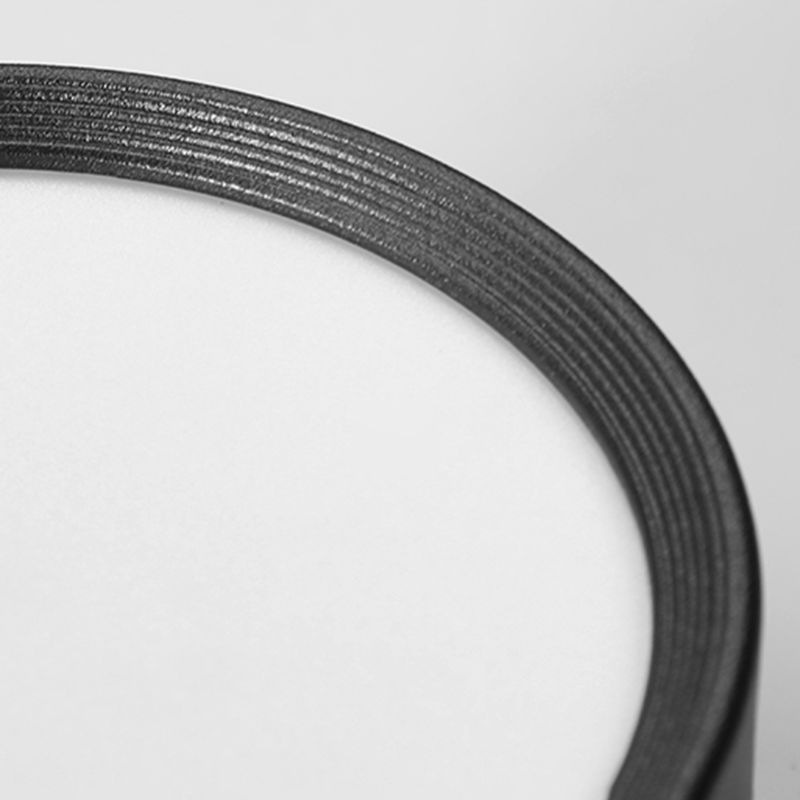 Modern Minimalist LED Flush Mount Iron Cylindrical Ceiling Light with Acrylic Shade