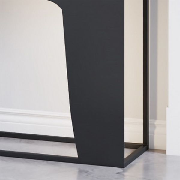 Contemporary Rectangle Console Table Black Console Sofa Table for Hall