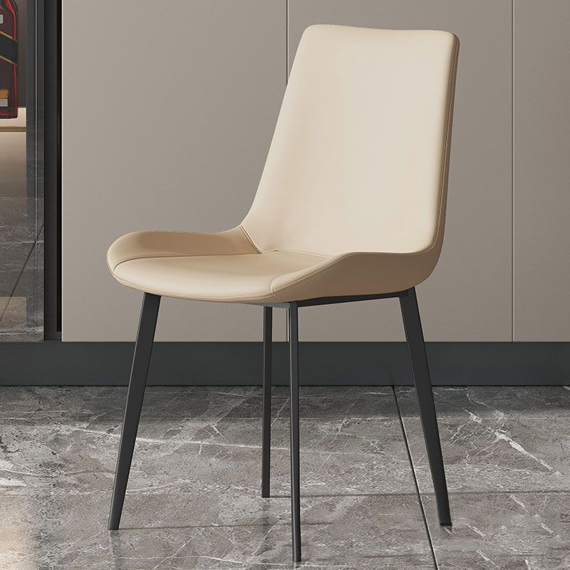 Solid Back Side Chair Industrial Dining Room Chair for Dining Room