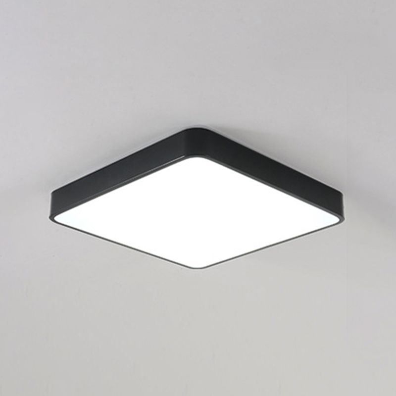 Square Shade 1-Light Flush Mount Nordic Macaron Flush Mount Ceiling Lighting Fixture