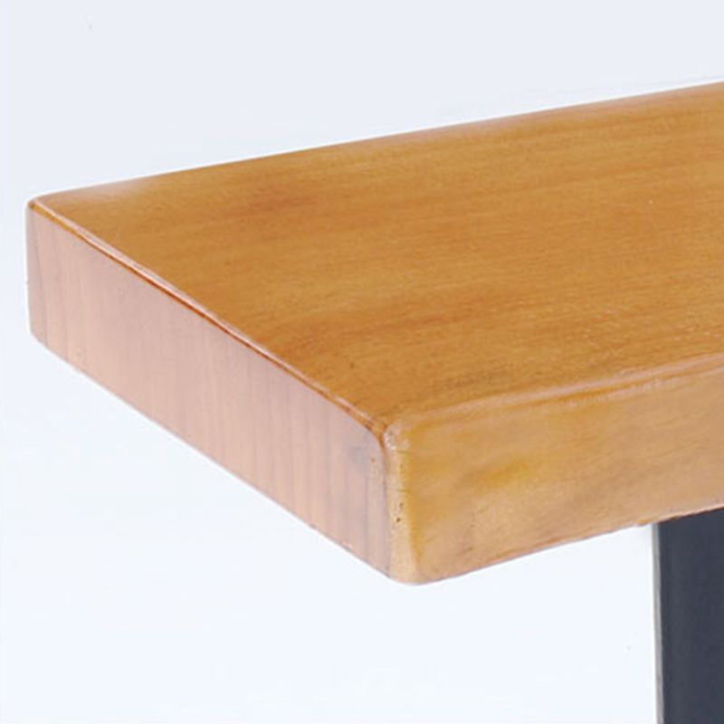 Modern Rectangle Pine Wood Bar Table Iron Legs for Dining Room