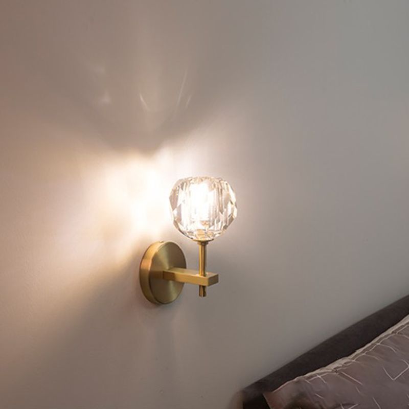 1-Light Geometric Wall Lamp Fixtures Modern Style Metal Wall Mounted Light Fixture