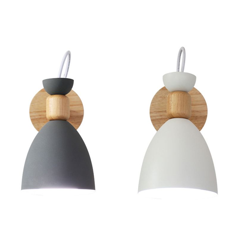 Modern Simplicity Domed Wall Mounted Lighting Metallic Wall Mount Lamp for Bedroom