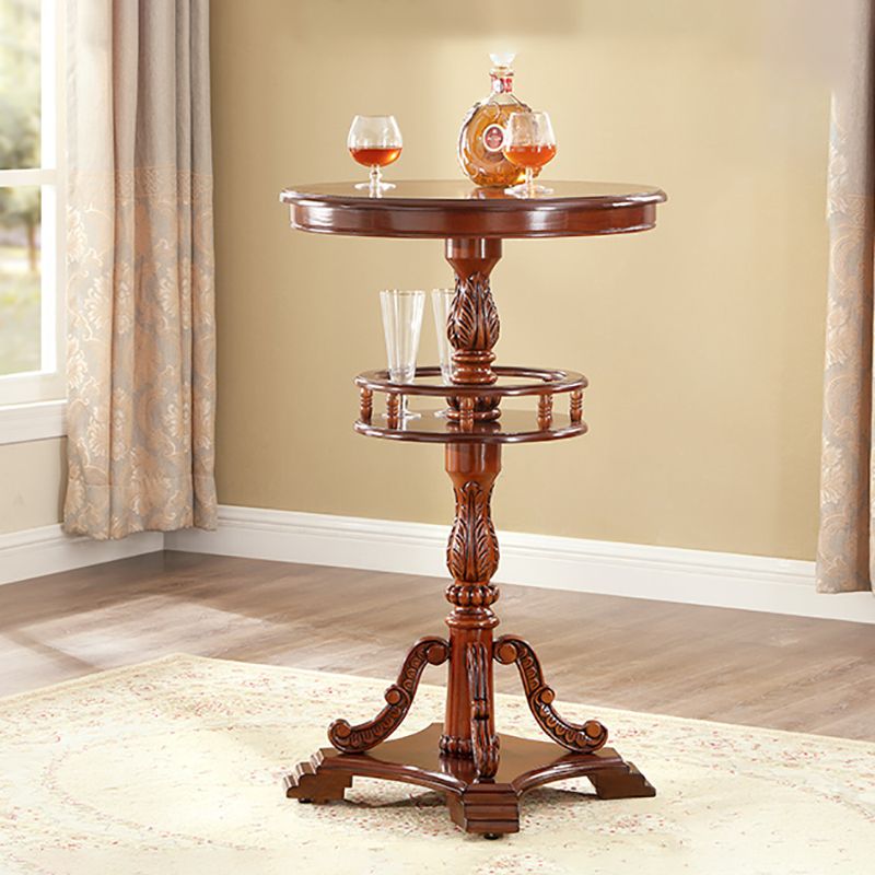 1/3 Pieces Modern Solid Wood Pub Table Set Round Counter Table