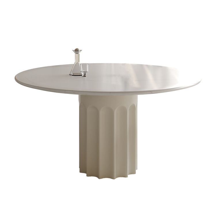 Dining Room Contemporary Dinner Table Stone Pedestal Dining Table