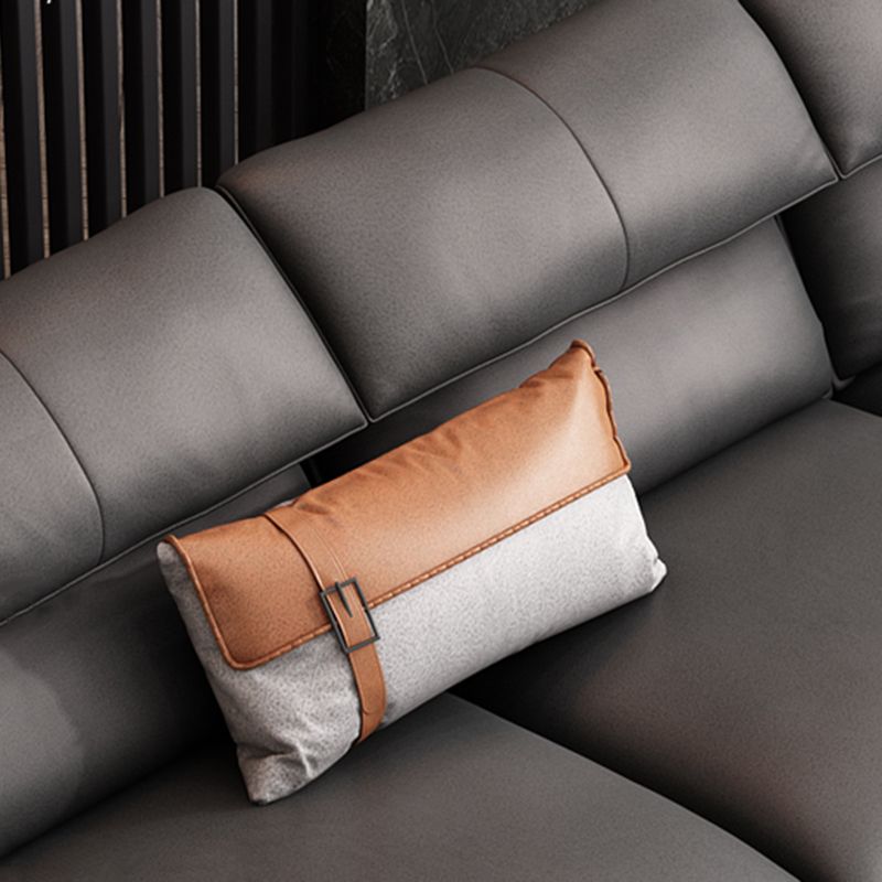 Stain Resistant Modernism Sofa & Chaise Flared Arm Sectional