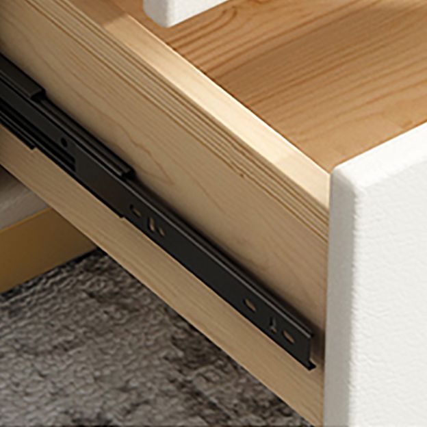 Modern Square Stone Coffee Table with Drawers 2 Nesting Cocktail Table Set