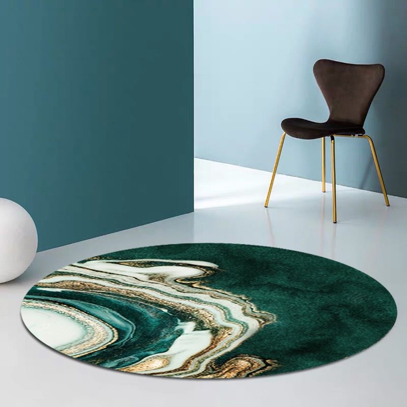Luxuriant Modern Rug Blending Circle Rug Non-Slip Backing Rug for Living Room