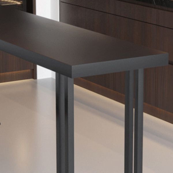 1/2/3 Pieces Rectangular Pub Table Set Luxurious Wooden Counter Table Set in Black