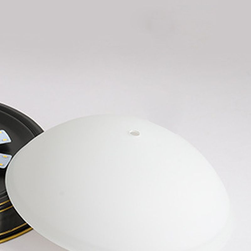 Glass Flush Mount Ceiling Fixture Bowl Shape Traditional Flush Mount Ceiling Lamp