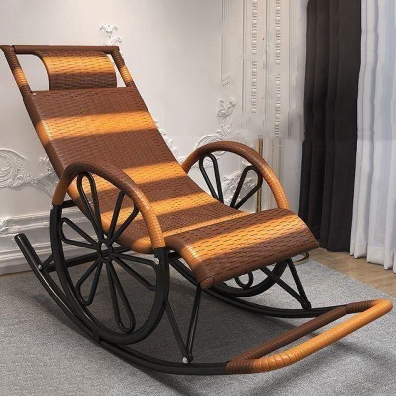 Living Room Single Lazy Chair Iron Base Leisure Rocking Chair