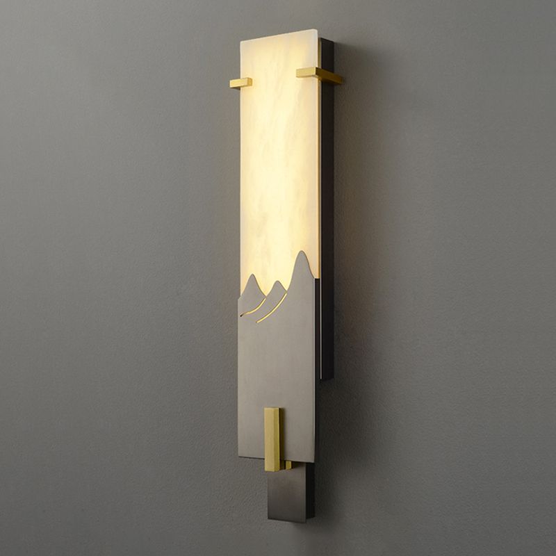 Modern Style Wall Lamp LED Wall Mount Lamp with Stone Shade for Bedroom