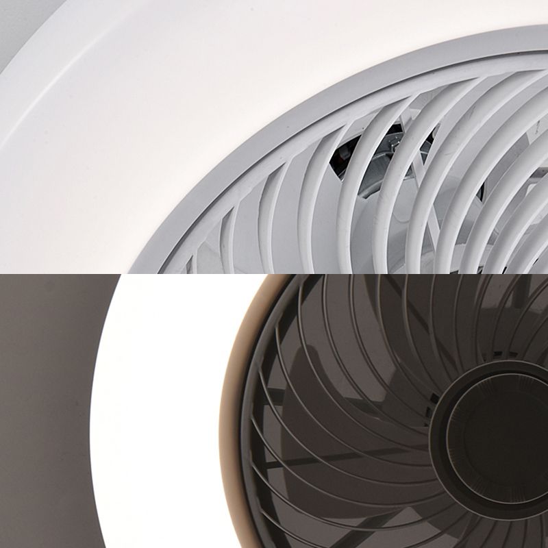 Kreisförmige Acryl -LED -Deckenlüfter minimalistisch halb flush montiertes Licht für Schlafzimmer
