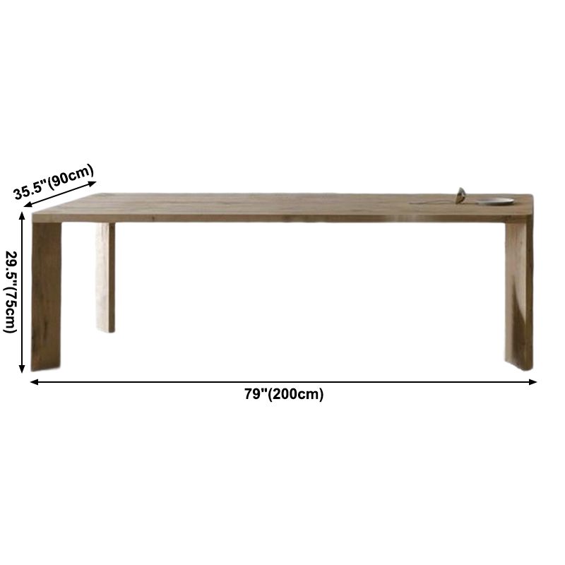 Tavolo da pranzo in legno massiccio in pino in stile moderno 4 gambe tavolo rettangolo di base per casa