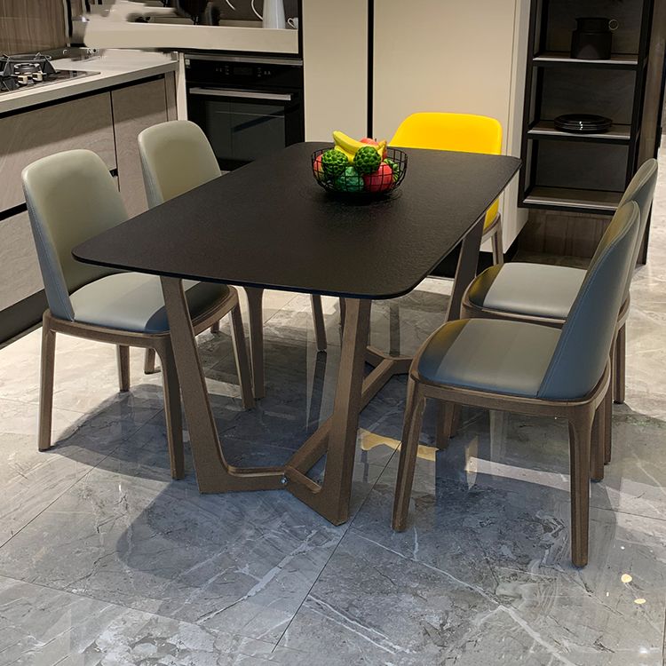 Industrial Kitchen Dinner Table Rectangle Trestle Dining Table