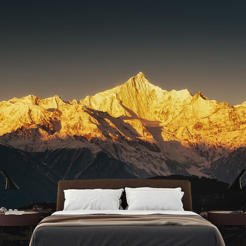 Modern Style Wall Mural Wallpaper Mountain Range Living Room Wall Mural