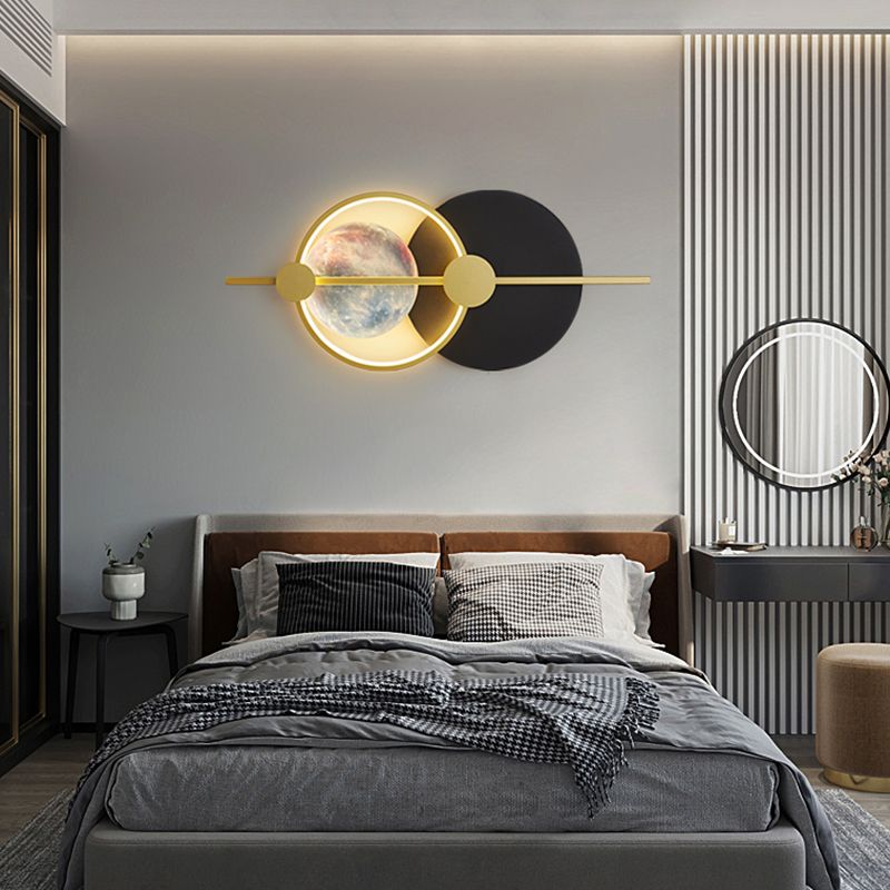 Geometry Shape Metal Wall Light Modern Style Single Light Wall Mount Lighting