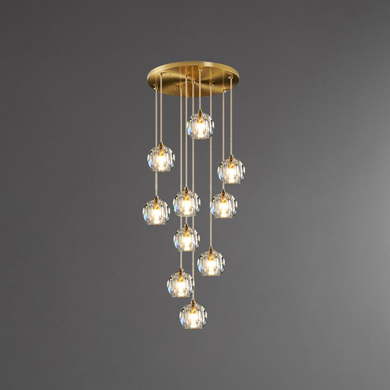 Crystal Chandelier Lighting Modern Simple Style Pendant Lighting for Bedroom Bedside