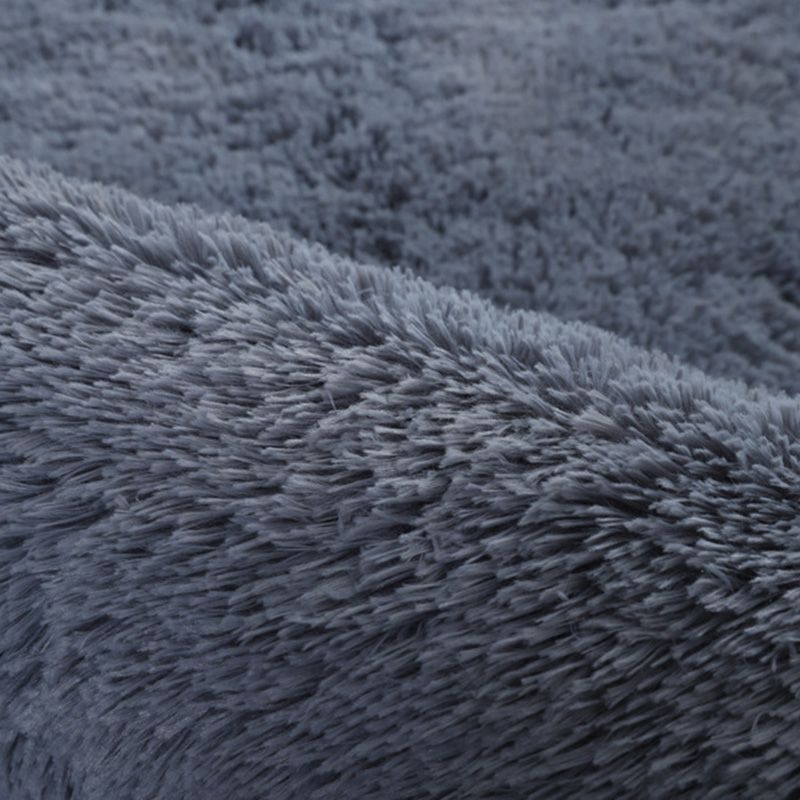Round Solid Shag Carpet Polyester Comfort Indoor Rug Non-Slip Backing Carpet for Living Room