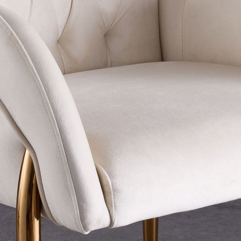 Silla de comedor de metal moderno, sillón lateral de terciopelo para uso en restaurantes