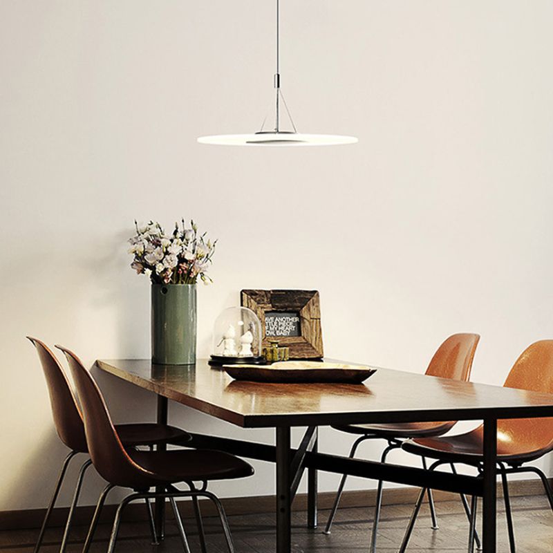 Clear Disc Drop Coste Simplicidad LED acrílico Luz de techo acrílico para comedor para comedor