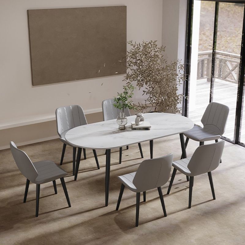 Traditional Luxury Stone Furniture Oval 4 Legs Dining Site Table for Home