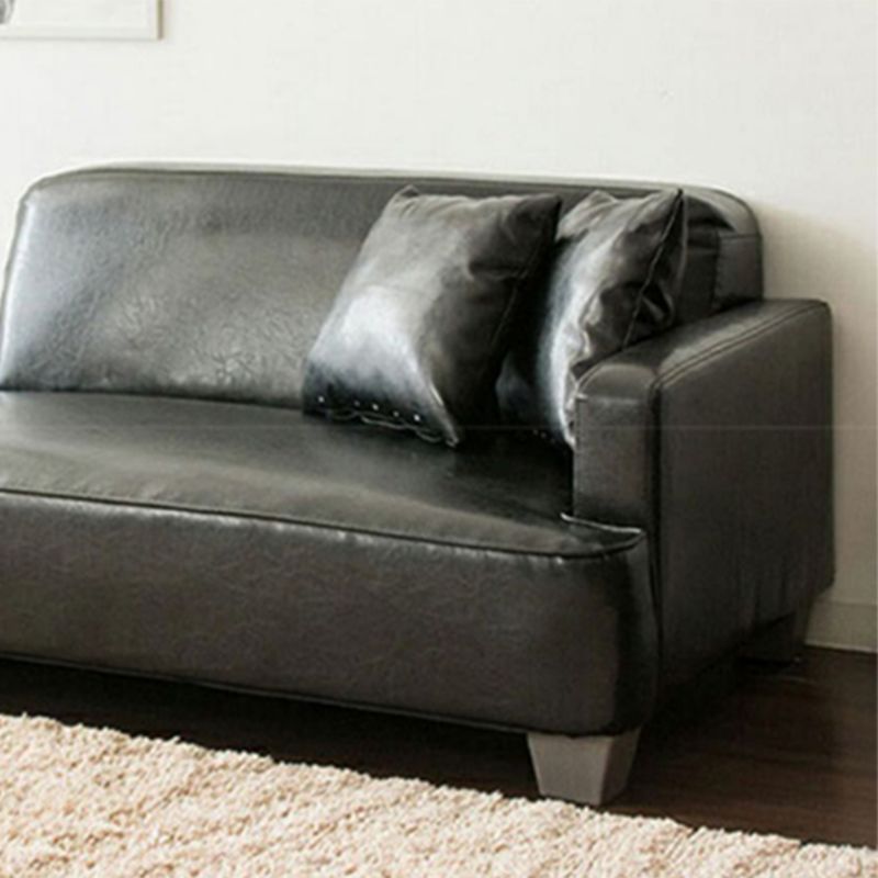 Square Arm Sectionals Contemporary 43.3" L Loveseat with Footrest