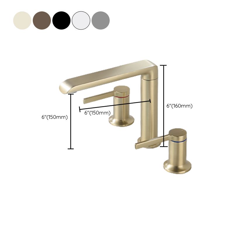 Modern Deck Mounted Copper Roman Tub Faucet Low Arc Roman Tub Faucet Set