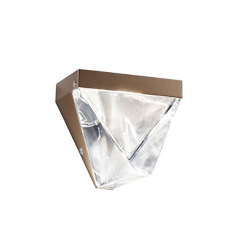 LED Clear Crystal Sponce Light Minimalismo Negro/Oro Triángulo de oro Livera de montaje en la pared de la sala de estar