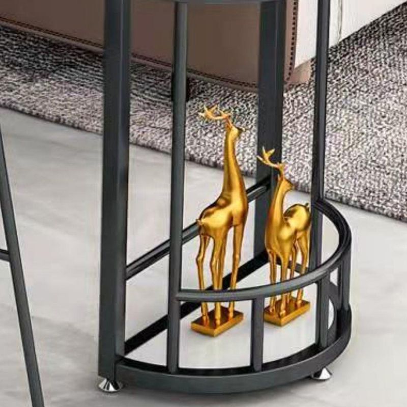 Faux Marble Top Bar Table Specialty Contemporary Style Pub Table for Breakroom