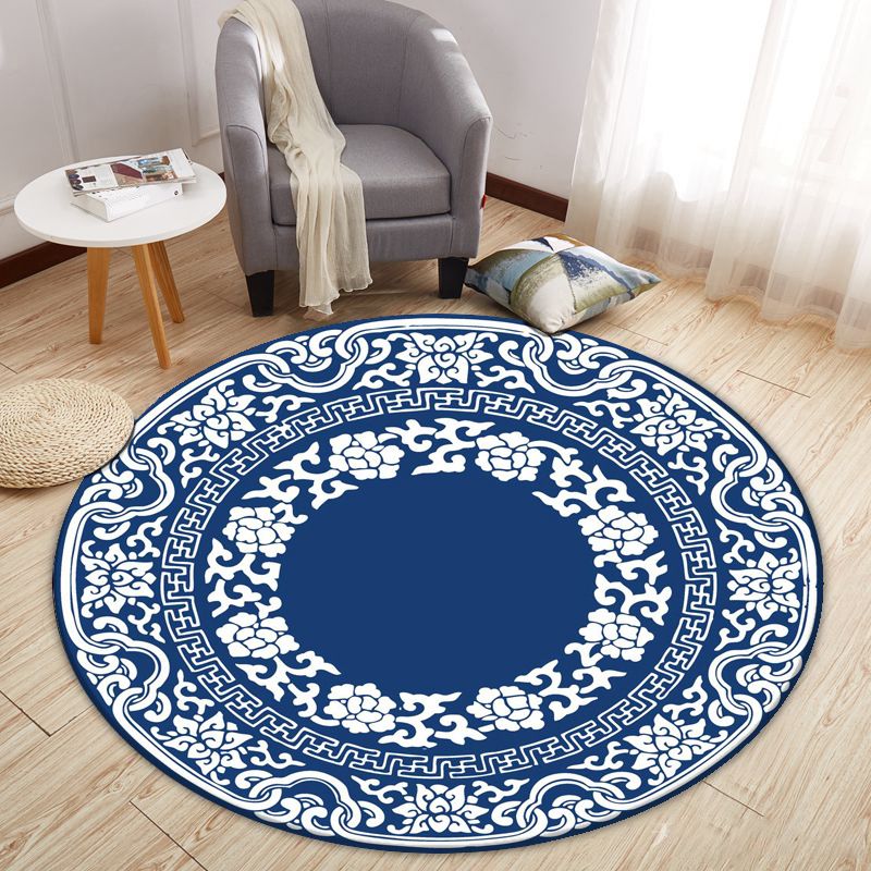 Modern Cartoon Print Rug Multi-Color Polyster Area Rug Anti-Slip Backing Machine Washable Carpet for Kids Room