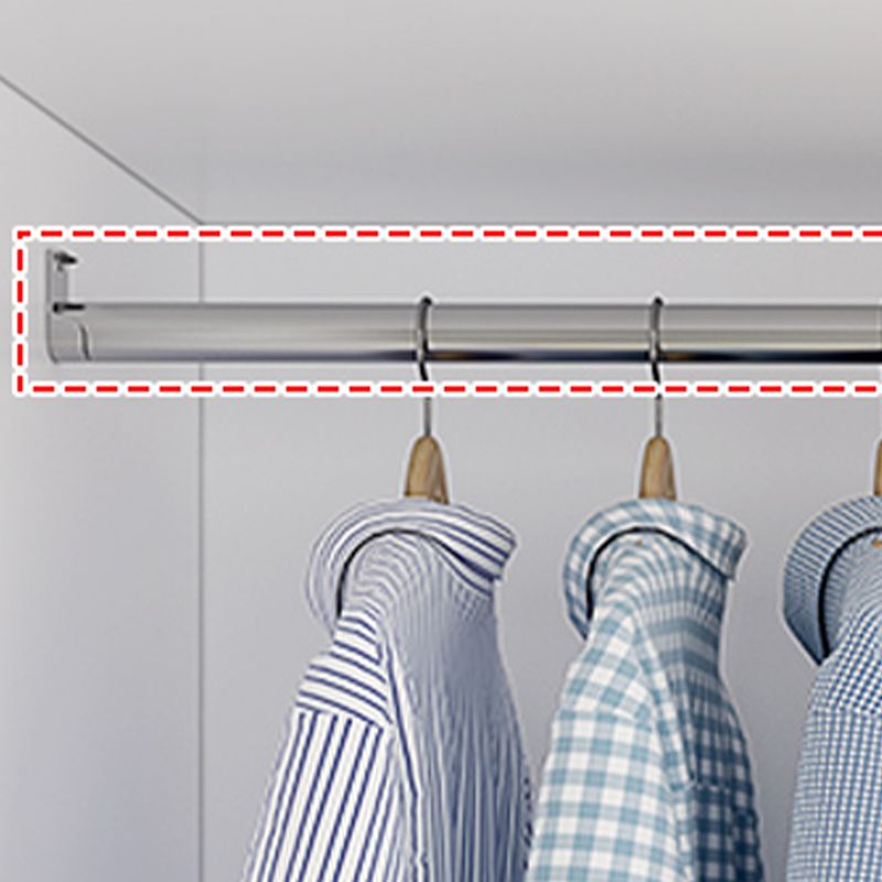 Modern Freestanding Wardrobe Armoire, 2-door Manufatured Armoire with Shelves in White