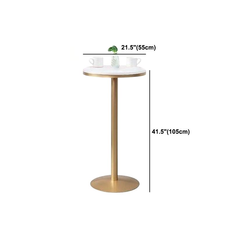 Glam 1/2/3 Pieces Faux Marble Bar Table Set Fixed Table Counter Set for Home Use