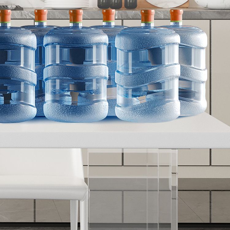 White Dining Table Set 1/3/4/5 Pcs Modern Dining Table with Chairs