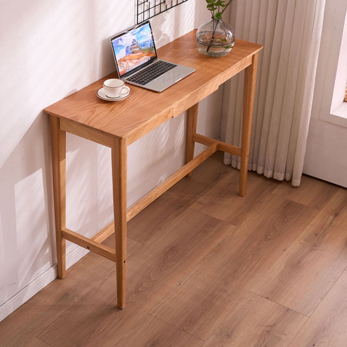 Contemporary Rectangle Bar Table Wood Bar Dining Table for Living Room