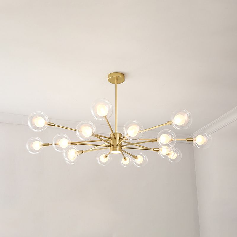 Lampade a sospensione del vetro trasparente moderno nordico per soggiorno per soggiorno