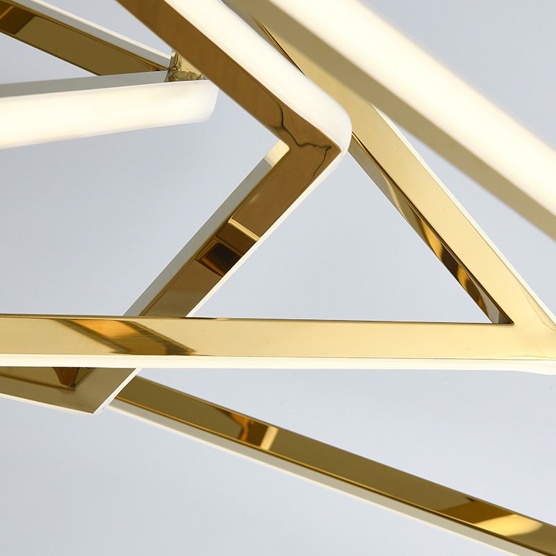 Geometrische metalen kroonluchter verlichtingsarmaturen moderne stijl hangende hanglampen