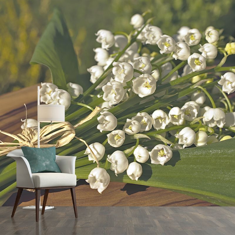 Bright Color Bouquet Mural Contemporary Photography for Living Room Decoration